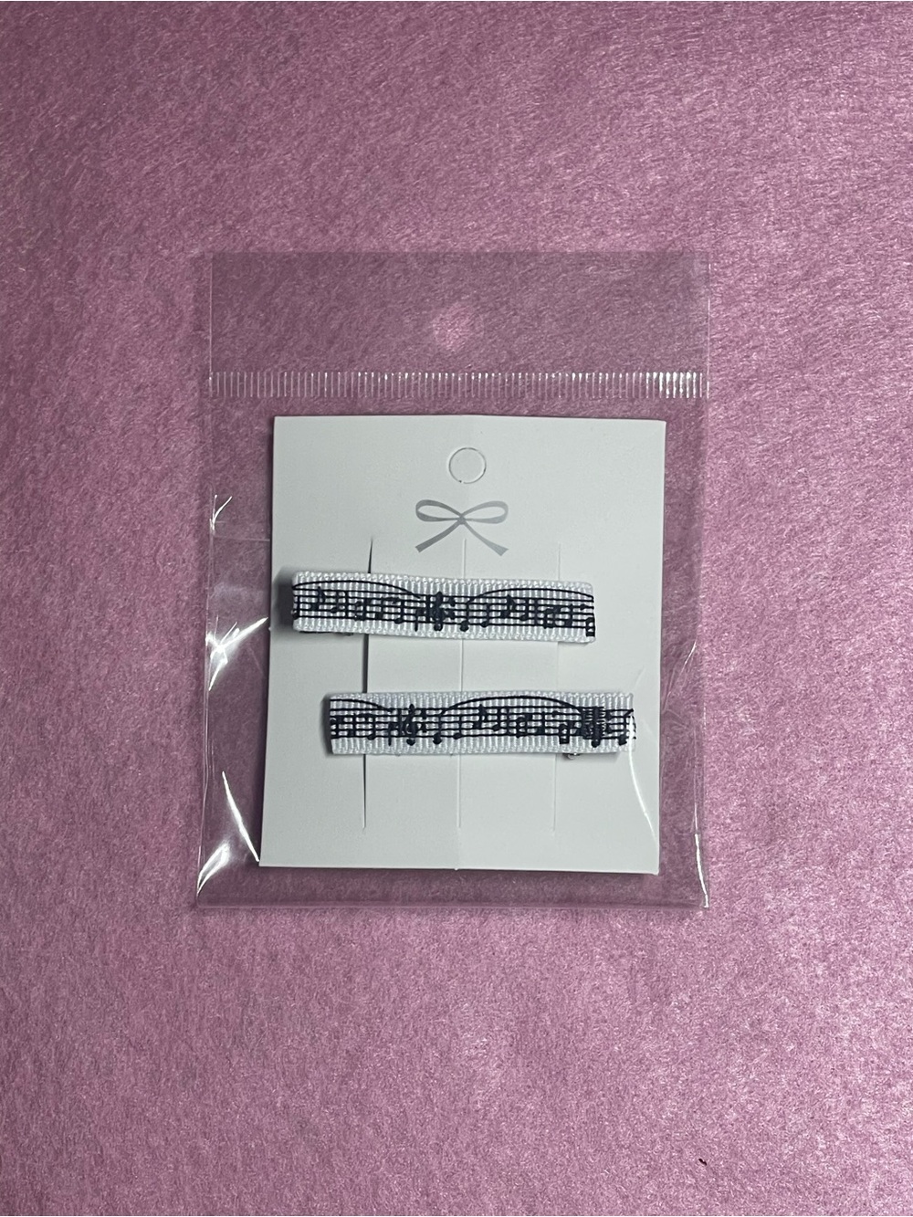 2 listings for $15 Handmade Music Note Ribbon Hair Clips - Perfect Gift